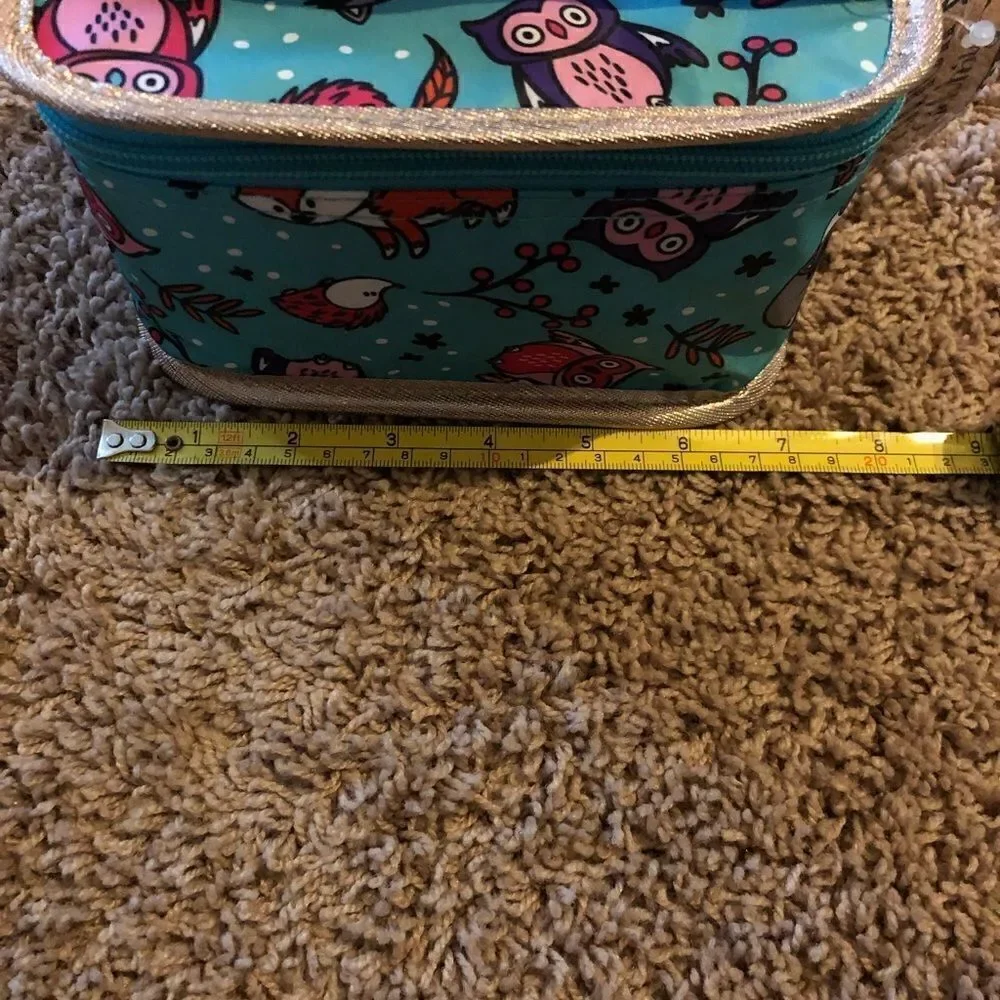 Conair Owl cosmetic travel case NWT
